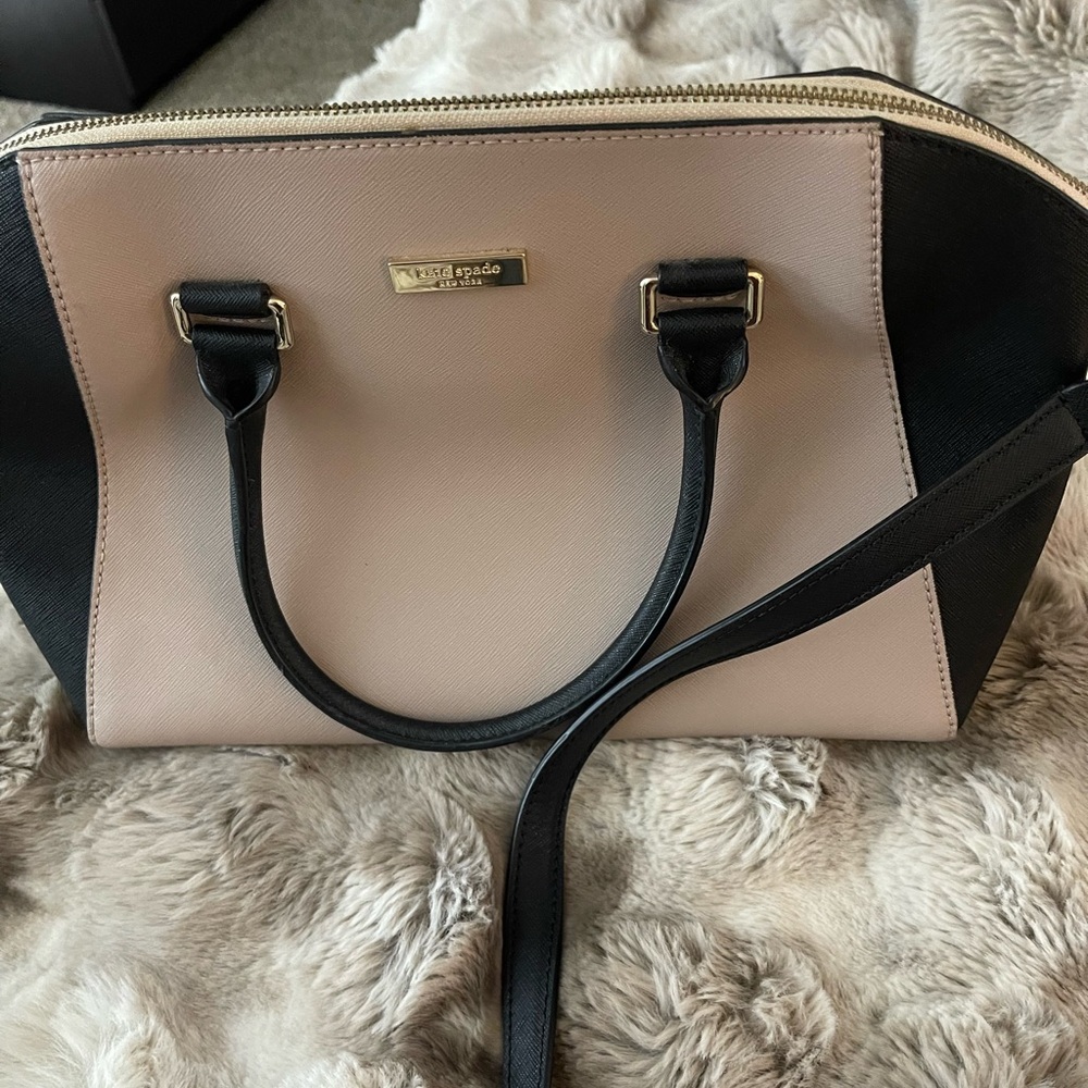 Kate Spade Black and Tan Satchel